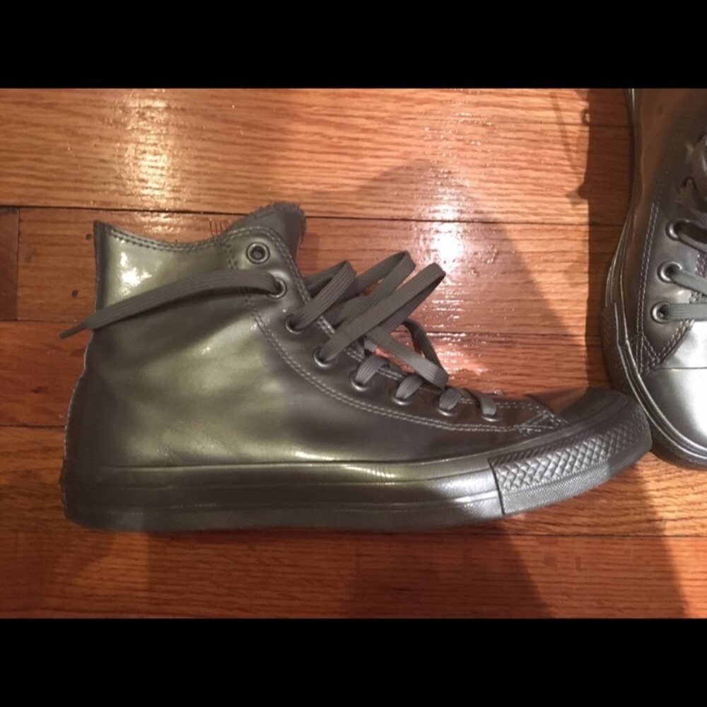 Like New Metallic Waterproof Converse High Tops